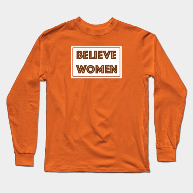 Believe Women Retro Long Sleeve T-Shirt by designspeak